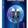 Usb Кабель-зарядка Type-C на Lightning Hoco X14 Double 3A 20W 2м в тканевой оплетке черный