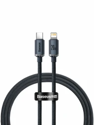 Кабель-зарядка Type-C на Lightning Baseus Crystal Shine Series 20W 1.2м (CAJY000201) черный