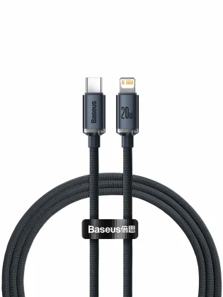 Кабель-зарядка Type-C на Lightning Baseus Crystal Shine Series 20W 1.2м (CAJY000201) черный