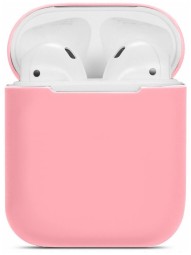Силиконовый чехол для AirPods розовый