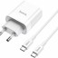 Сетевое зар. устр. Hoco C76A Pro с шнуром Type-C на Type-C 30W белое
