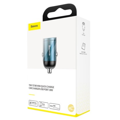 Автомобильное заряд. устр. Baseus Tiny Star Mini 1С 30W (VCHX-A03) синее