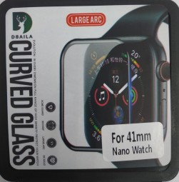 Защитное стекло для Apple Watch "41" чёрное  3D