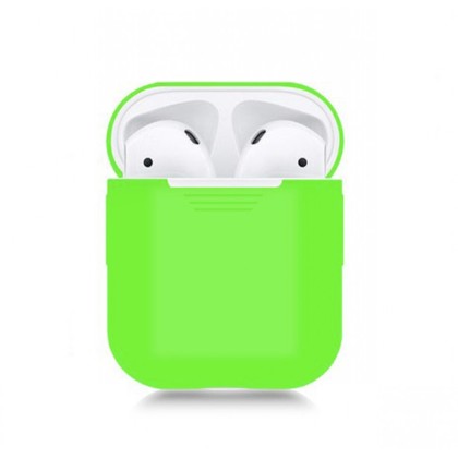 Силиконовый чехол для AirPods салатовый