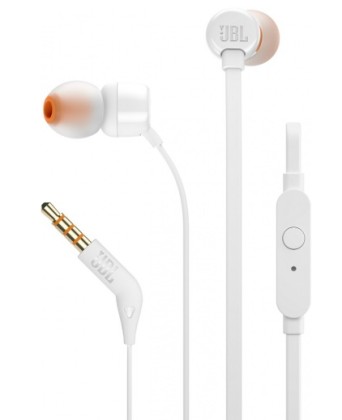 Наушники с микрофоном JBL T110 1.2м белые