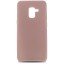 Накладка для Samsung Galaxy A7 (2018)/A8 Plus Silicone cover пудро