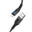 Usb Кабель-зарядка Lightning Hoco DU08 Plus 2.4A 2м черный