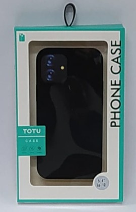 Накладка для i-Phone 12 mini 5.4" TOTU Orl под кожу черная