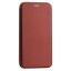 Чехол-книжка Samsung Galaxy A12 Fashion Case кожаная боковая бордовая