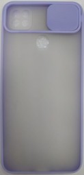 Накладка со шторкой камеры Xiaomi Redmi 9C матовая сиреневая