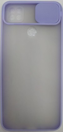 Накладка со шторкой камеры Xiaomi Redmi 9C матовая сиреневая