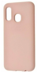 Накладка для Samsung Galaxy A40 Silicone cover пудро