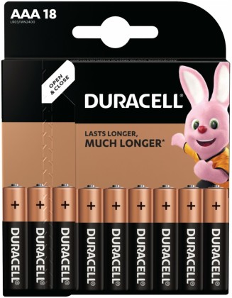 Батарейка алкалиновая Duracell Basic AAA/LR03/BL18