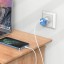 Сетевое зар. устр. Hoco C101A с шнуром Type-C на Lightning 1С PD3.0/QC3.0 20W ледяной синий