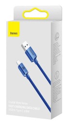 Usb Кабель-зарядка TYPE-C Baseus Crystal Shine 100W 2м (CAJY000503) синий