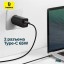 Сетевой зарядный блок Baseus GaN Quick Charger 2-Lite 1USB/1C 65W черное - для ноутбука - для макбука