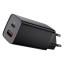 Сетевой зарядный блок Baseus GaN Quick Charger 2-Lite 1USB/1C 65W черное - для ноутбука - для макбука