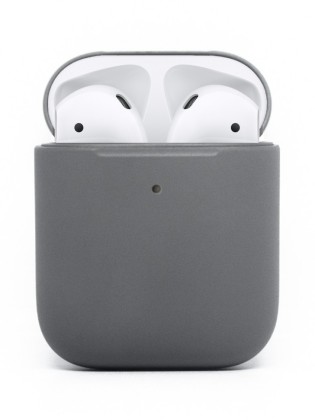 Силиконовый чехол для AirPods темно-серый