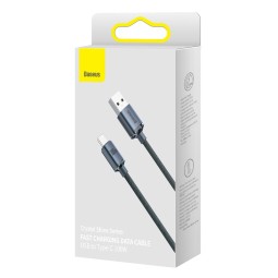 Usb Кабель-зарядка TYPE-C Baseus Crystal Shine 100W 1,2м CAJY000401 чёрный