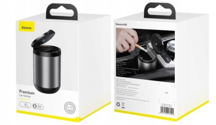 Автомобильная пепельница Baseus Premium Car Ashtray (CRYHG01-0G) серая