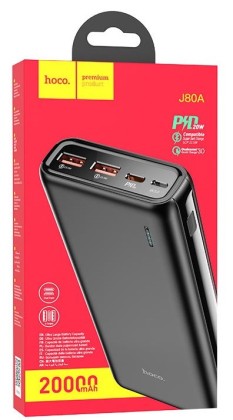 Powerbank Hoco J80A 20000mAh 2USB 3A 22.5W черный