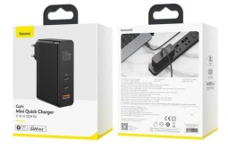 Сетевое зар. устр. Baseus GaN Mini Quick Charger 1USB+2C 120W (CCGAN-J01) черное