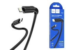 Usb Кабель-зарядка Type-C на Lightning Hoco X62 Fortune 3A 20W 1м силиконовый черный