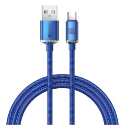 Usb Кабель-зарядка TYPE-C Baseus Crystal Shine 100W 1.2м (CAJY000403) синий