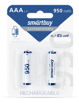 Аккумулятор NiMh Smartbuy AAA/2BL 950 mAh (24/240) (SBBR-3A02BL950)