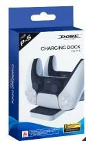 Зарядная станция для 2 геймпадов PS5 Dobe TP5-0591 бело-черная