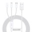 Кабель-зарядка Baseus Superior 3в1 i-Phone/Type-C/Micro 3.5A 0.5м P10320105221-01 белый