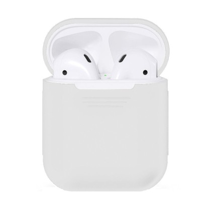 Силиконовый чехол для AirPods белый