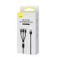 Usb Кабель-зарядка Micro+Lightning+Type-C Baseus StarSpeed 3.5A 0.6м чёрный