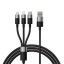 Usb Кабель-зарядка Micro+Lightning+Type-C Baseus StarSpeed 3.5A 0.6м чёрный