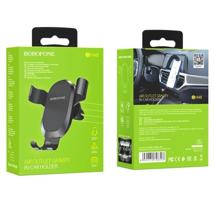 Держатель в автомобиль в воздуховод Borofone Air Outlet BH48 черный