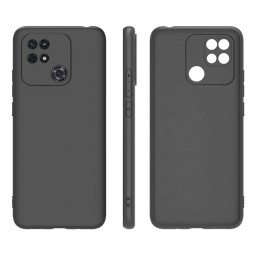 Чехол-накладка для Xiaomi Redmi 10C силикон матовый черный