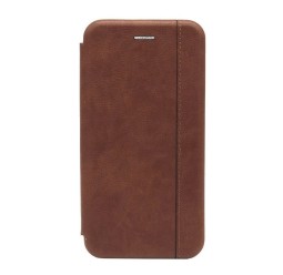 Чехол-книжка Xivi для i-Phone 12/12 Pro кожаная боковая коричневая