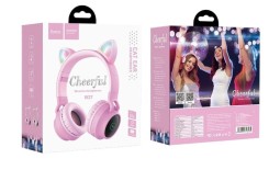 Стереонаушники Bluetooth Полноразмерные Hoco W27 BT5.0/300mAh/5ч розовые
