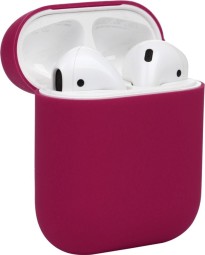 Силиконовый чехол для AirPods бордовый