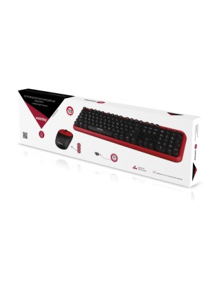 Комплект клавиатура+мышь мультимедийный Smartbuy 620382AG, (SBC-620382AG-RK) /10 черно-красный