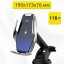 Держатель c беспроводной зарядкой на торпеду/воздуховод Hoco Car Charger 15W S14 серебро