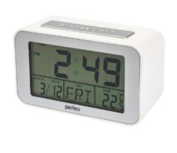 Часы-будильник Perfeo Loft (PF-S2032) белые