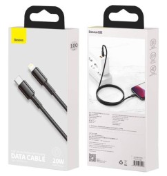 Кабель для зарядки Type-C на Lightning Baseus High Density 20W 1м черный
