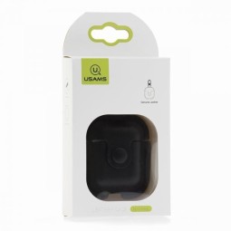 Кожаный чехол для AirPods Usams US-BH475 черный