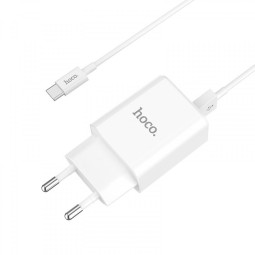 Сетевое зар. устр. Hoco C62A 2USB 2,1A Type-C белое
