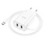 Сетевое зар. устр. Hoco C62A 2USB 2,1A Type-C белое