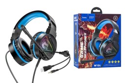 Стереонаушники полноразмерные Hoco W104 Drift с микрофоном 2м синие
