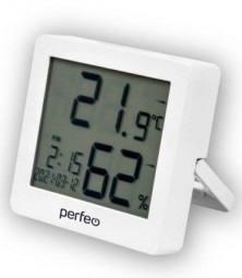 Часы-метеостанция Perfeo Cubo (PF-S2110AS) белые