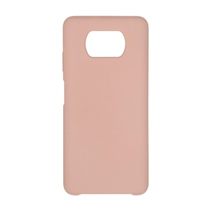 Накладка для Xiaomi Pocophone X3 Silicone cover без логотипа пудро