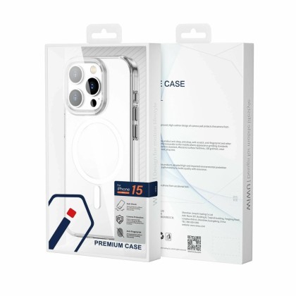 Накладка для i-Phone 15 Pro Wiwu Magsafe MCC-101 силиконовая прозрачная